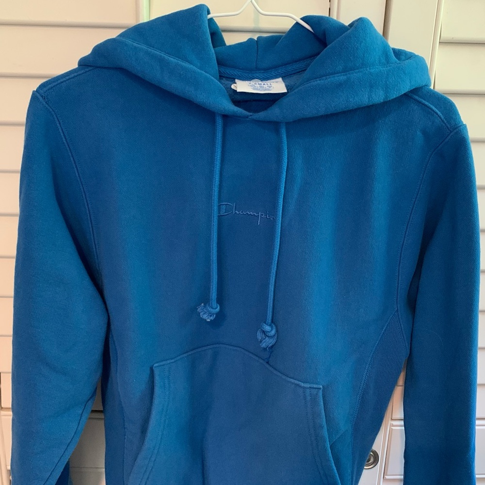 Blue reverse weave Champion hoodie-great condition!💙FINAL MARKDOWN💙 - Picture 4 of 16